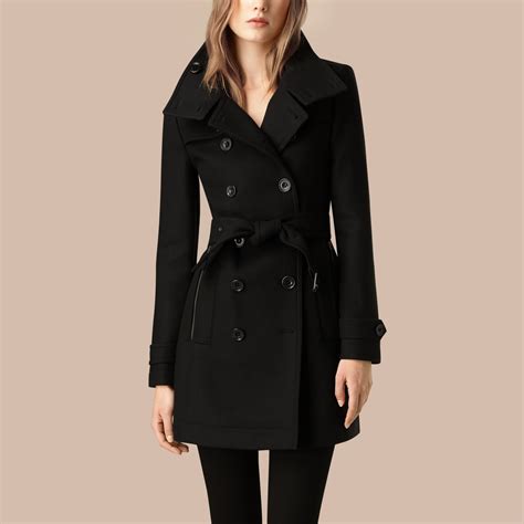 burberry short double wool twill trench coat review|burberry women's trench coat.